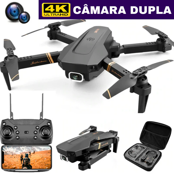 FlyDrone - Drone com câmara Full HD 4K (+2 pilhas e estojo para Oferta)